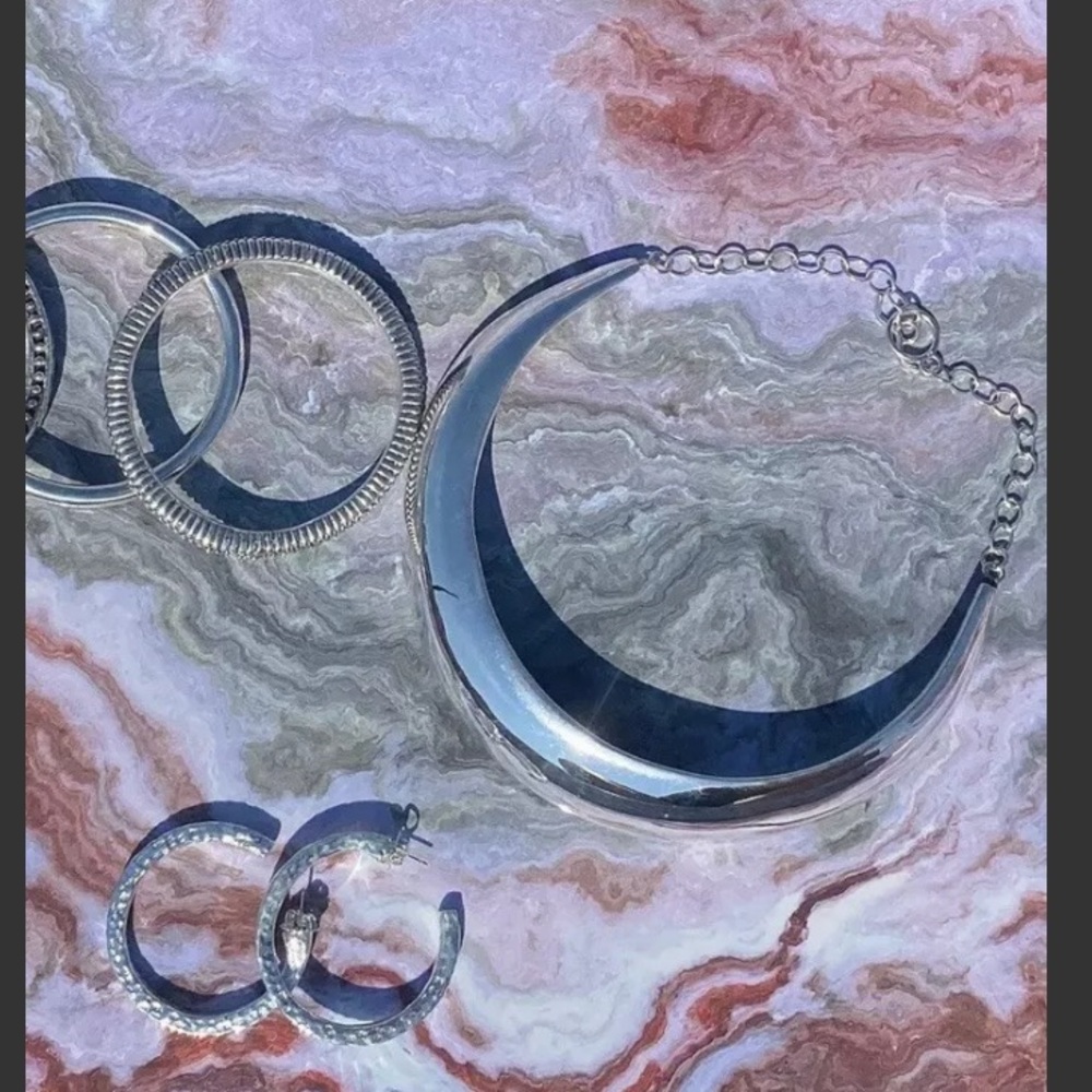 Simon Sebbag Sterling Silver Necklace 17” Collar